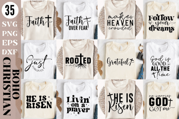 Christian Quotes SVG Bundle: Graphics & T-Shirt Designs