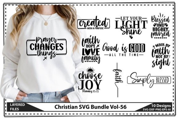 Christian SVG Bundle Vol-56: Graphics & T-Shirt Designs