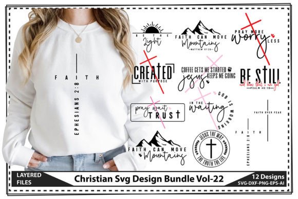 Christian Svg Design Bundle Vol-22: Graphics & T-Shirt Designs