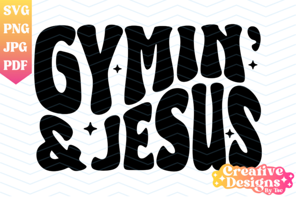 Gymin and Jesus Wavy Retro Font SVG PNG Review