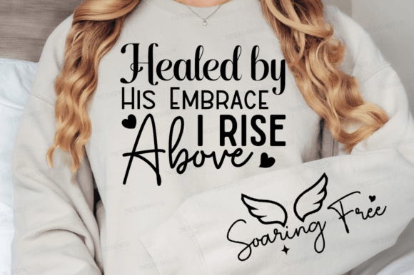 Healed by His Embrace: Boho Christian Graphics