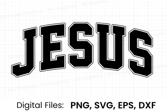 Jesus Retro Varsity SVG: Graphics & T-Shirt Designs