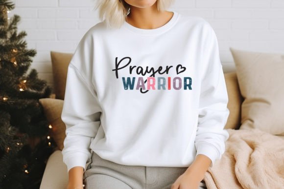 Prayer Warrior Christian SVG Design for T-Shirt Graphics